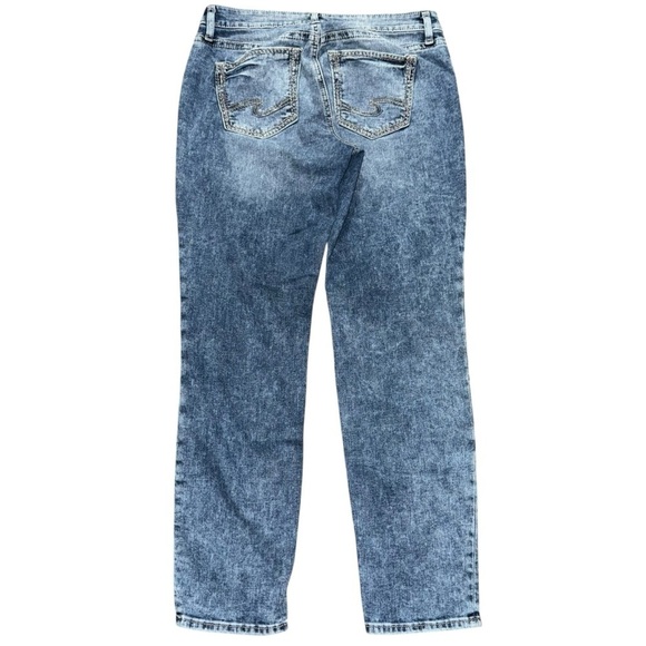 Silver Womens 31X29 Blue Boyfriend Faded Low-Medium Rise Denim Jeans - Picture 3 of 7